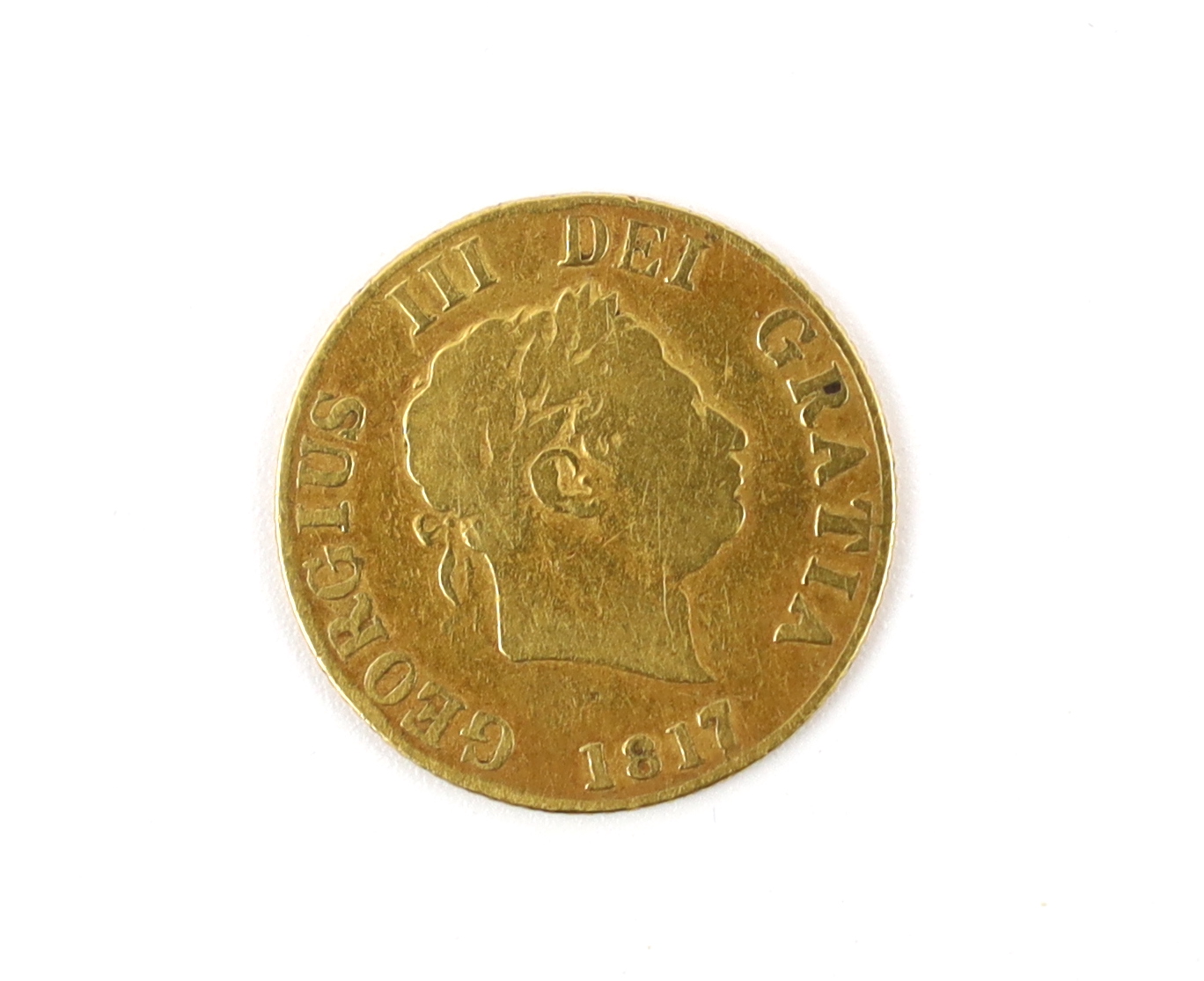 British Gold Coins, George III half sovereign, 1817, VG or better (S3786)
